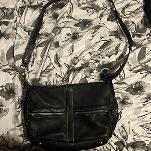 Used black cross body purse